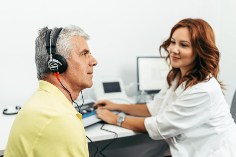 Audiometrician and Patient